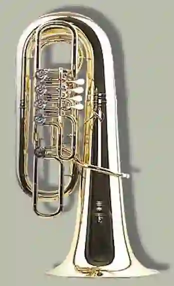 Front view of the bass tuba