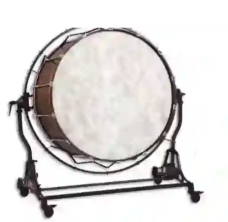 Front and side view of a bass drum