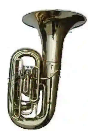 Front view of a contrabass tuba