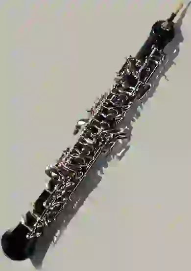 Front view of the oboe
